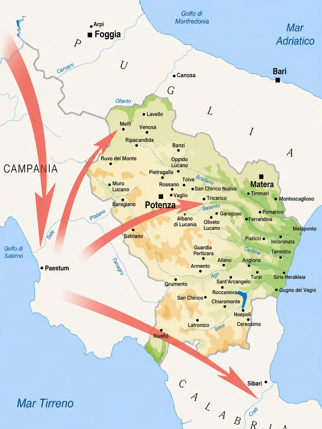 Carta dei popoli della Basilicata antica